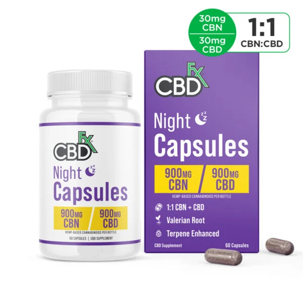 Capsulas Noturnas CBD + CBN 900mg – Blend Premium